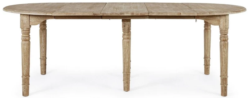 Casa Padrino Luxus Massivholz Esstisch Naturfarben 110-272 x 110 x H. 78 cm - Ausziehbarer Massivholz Küchentisch - Esszimmer Möbel - Küchen Möbel - Massivholz Möbel - Luxus Möbel