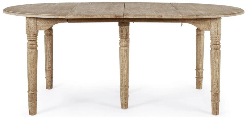 Casa Padrino Luxus Massivholz Esstisch Naturfarben 110-272 x 110 x H. 78 cm - Ausziehbarer Massivholz Küchentisch - Esszimmer Möbel - Küchen Möbel - Massivholz Möbel - Luxus Möbel