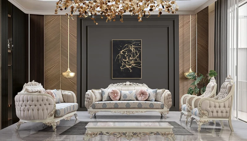 Casa Padrino Luxus Barock Couchtisch Cremeweiß / Kupfer - Rechteckiger Barockstil Wohnzimmertisch - Barockstil Wohnzimmer Möbel - Barock Möbel - Luxus Möbel im Barockstil