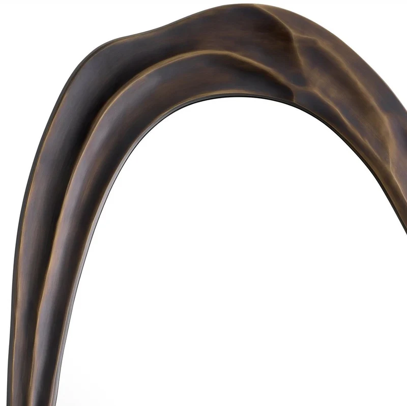Casa Padrino Luxus Wandspiegel Bronze 71,5 x 4 x H. 144 cm - Aluminium Wohnzimmer Spiegel - Schlafzimmer Spiegel - Garderoben Spiegel - Luxus Möbel - Luxus Interior