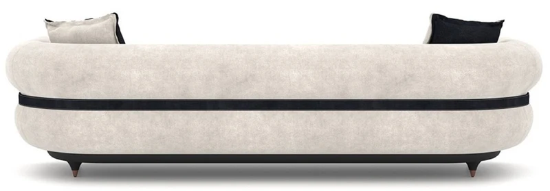 Casa Padrino Luxus Sofa Grau / Blau / Schwarz / Kupfer 260 x 88 x H. 65 cm - Wohnzimmer Sofa - Hotel Sofa - Wohnzimmer Möbel - Hotel Möbel - Luxus Möbel - Luxus Einrichtung