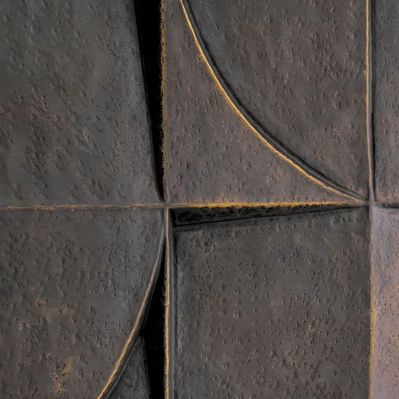 Casa Padrino Luxus Wandrelief Bronze 105 x 4,5 x H. 105 cm - Quadratisches Wandbild - Wohnzimmer Deko - Hotel Deko - Wanddeko - Deko Accessoires - Luxus Möbel - Luxus Kollektion