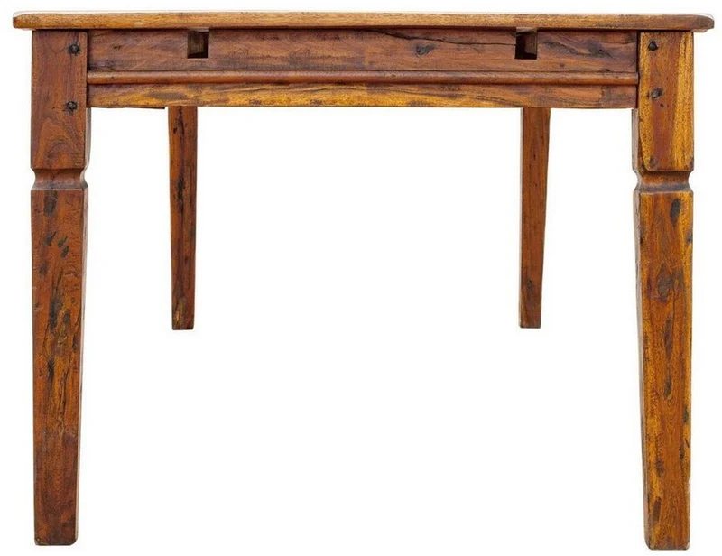 Casa Padrino Landhausstil Esstisch Braun / Naturfarben 200-290 x 100 x H. 76 cm - Ausziehbarer rustikaler Massivholz Küchentisch - Rustikale Esszimmer Möbel - Massivholz Möbel - Landhausstil Möbel