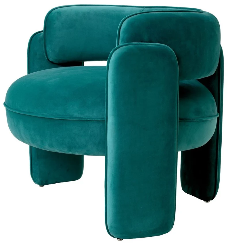 Casa Padrino Luxus Samt Sessel Türkis 80 x 71 x H. 68,5 cm - Wohnzimmer Sessel - Hotel Sessel - Wohnzimmer Möbel - Luxus Möbel - Wohnzimmer Einrichtung - Luxus Einrichtung - Möbel Luxus