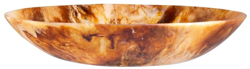 Casa Padrino Luxus Deko Schale Orange Ø 58,5 x H. 11,5 cm - Deko Schüssel - Runde Obstschale - Esstisch Deko - Deko Accessoires - Luxus Accessoires - Luxus Interior - Luxus Qualität