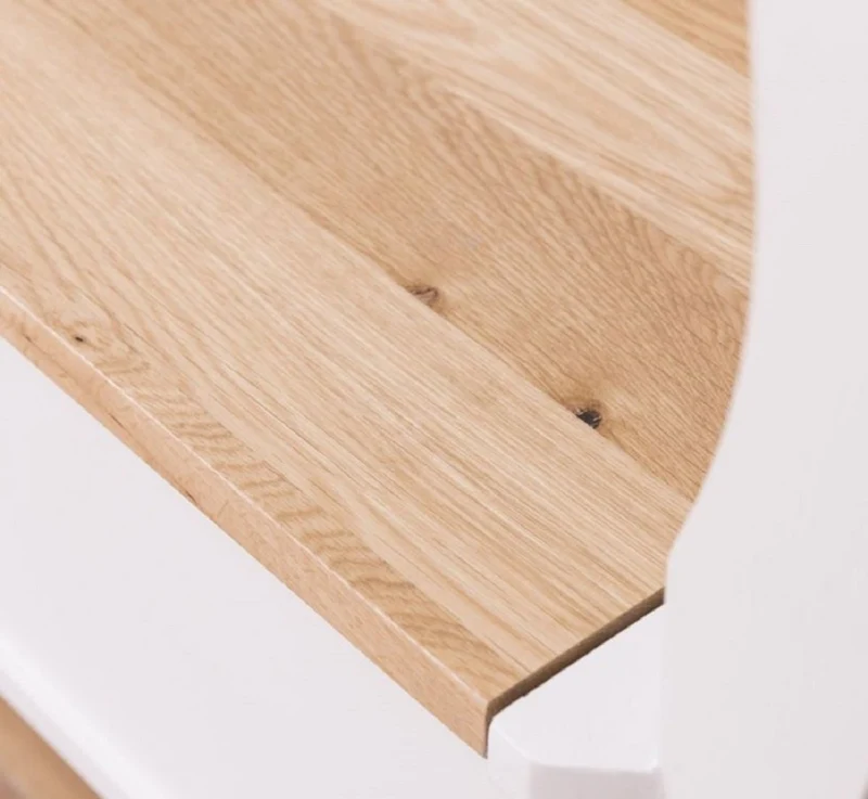 Casa Padrino Landhausstil Sitzbank Weiß / Naturfarben 163 x 48 x H. 92 cm - Massivholz Bank mit Stauraum - Massivholz Möbel - Landhausstil Möbel - Landhausstil Einrichtung
