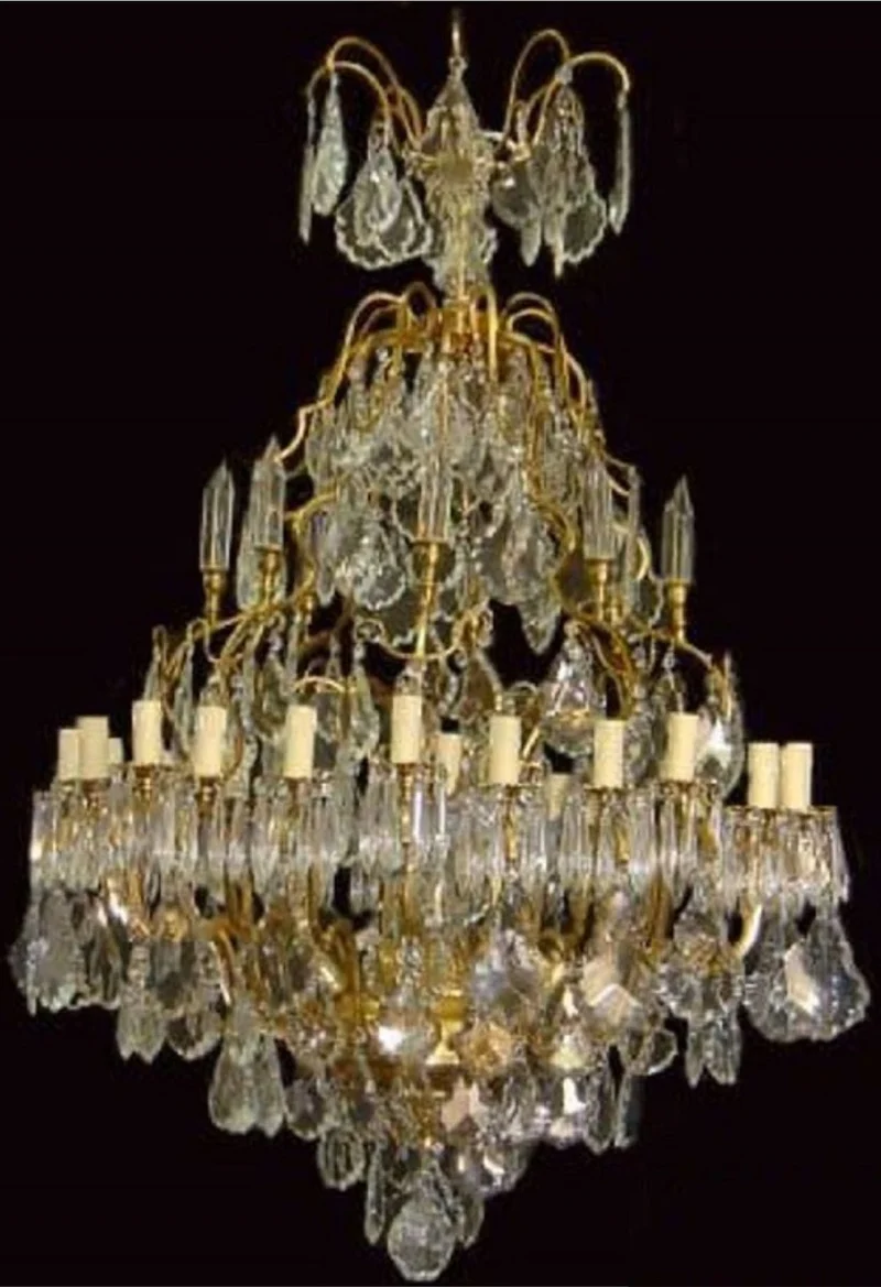 Casa Padrino Luxus Barock Kristall Kronleuchter Gold - Prunkvoller Barockstil Wohnzimmer Kronleuchter - Hotel Kronleuchter - Barock Möbel - Barock Kristall Leuchten - Edel & Prunkvoll