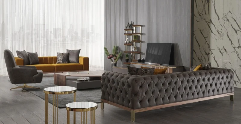 Casa Padrino Luxus Couchtisch Braun / Grau 130 x 80 x H. 32 cm - Rechteckiger Massivholz Wohnzimmertisch - Wohnzimmer Möbel - Luxus Möbel - Luxus Einrichtung