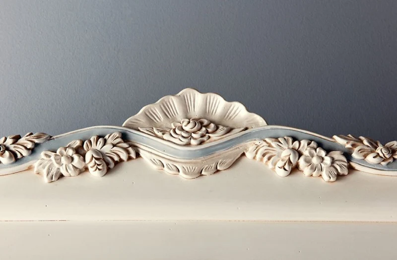 Casa Padrino Luxus Barock Vitrine Creme / Grau - Handgefertigter italienischer Barockstil Vitrinenschrank - Barockstil Möbel - Italienische Barock Möbel - Luxus Qualität - Made in Italy
