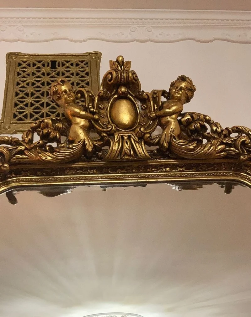 Casa Padrino Barock Spiegel Gold - Barockstil Spiegel mit Verzierungen - Rechteckiger Barockstil Wandspiegel - Barock Garderoben Spiegel - Barock Möbel - Möbel Barockstil - Edel & Prunkvoll
