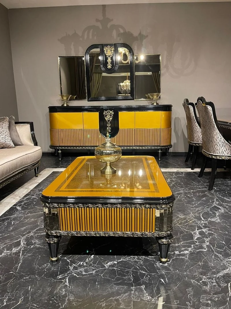 Casa Padrino Luxus Barock Sideboard Gold / Schwarz / Gold - Handgefertigter Barockstil Schrank - Luxus Möbel Möbel im Barockstil - Barock Möbel - Barock Einrichtung - Edel & Prunkvoll
