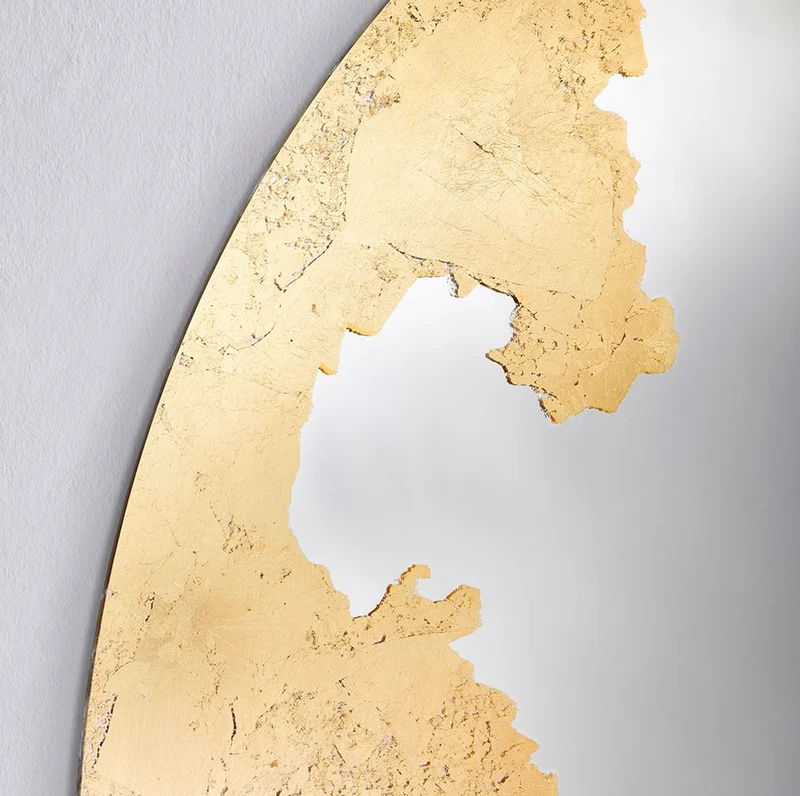 Casa Padrino Luxus Wandspiegel Gold Ø 100 cm - Runder Wohnzimmer Spiegel - Schlafzimmer Spiegel - Garderoben Spiegel - Luxus Möbel - Luxus Interior - Luxus Qualität