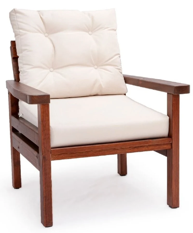 Casa Padrino Luxus Gartenmöbel Set Beige / Dunkelbraun - 1 Garten Sofa & 2 Garten Sessel & 1 Garten Couchtisch - Garten Möbel - Terrassen Möbel - Luxus Möbel