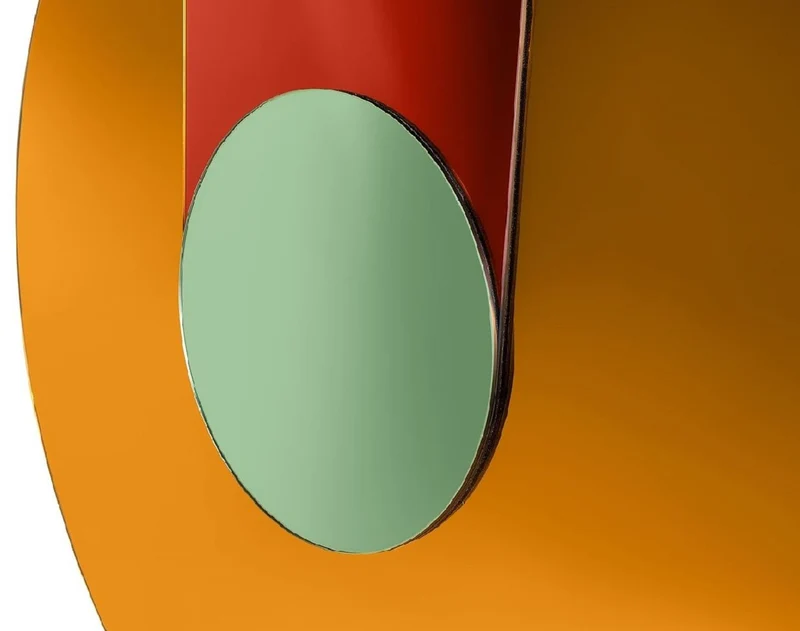Casa Padrino Designer Spiegel Mehrfarbig Ø 120 cm - Garderobenspiegel - Runder Wohnzimmer Wandspiegel - Designer Möbel - Luxus Qualität