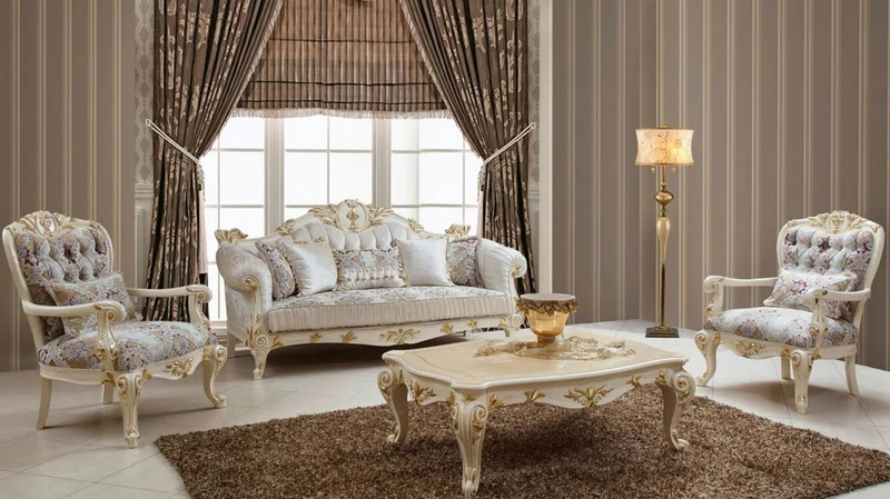 Casa Padrino Luxus Barock Sessel Braun / Mehrfarbig / Creme / Gold - Prunkvoller Wohnzimmer Sessel mit Muster - Barockstil Wohnzimmer Möbel - Luxus Möbel im Barockstil - Barock Einrichtung