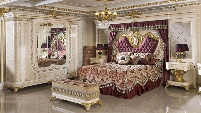 Casa Padrino Luxus Barock Schlafzimmerschrank Weiß / Beige / Gold - Prunkvoller Massivholz Kleiderschrank im Barockstil - Barock Schlafzimmer & Hotel Möbel - Edel & Prunkvoll