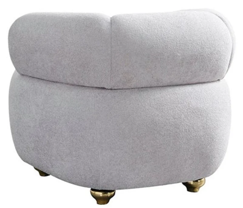 Casa Padrino Luxus Sessel Grau / Gold - Moderner Wohnzimmer Sessel - Moderne Wohnzimmer Möbel - Luxus Kollektion