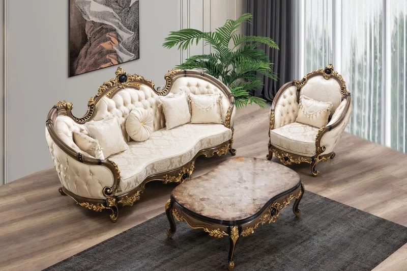 Casa Padrino Luxus Barock Sessel Gold / Braun / Schwarz / Gold - Prunkvoller Wohnzimmer Sessel mit elegantem Muster - Barock Wohnzimmer & Hotel Möbel - Edel & Prunkvoll
