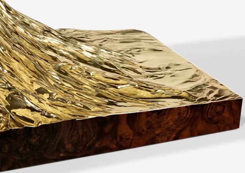 Casa Padrino Luxus Designer Esstisch Braun / Gold 330 x 130 x H. 76 cm - Rechteckiger Esszimmertisch - Italienische Luxus Esszimmer Möbel - Luxus Einrichtung - Luxus Qualität - Made in Italy