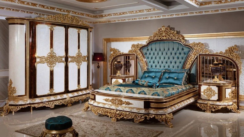 Casa Padrino Luxus Barock Schlafzimmerschrank Weiß / Braun / Gold - Prunkvoller Kleiderschrank im Barockstil - Barock Schlafzimmer & Hotel Möbel - Edel & Prunkvoll