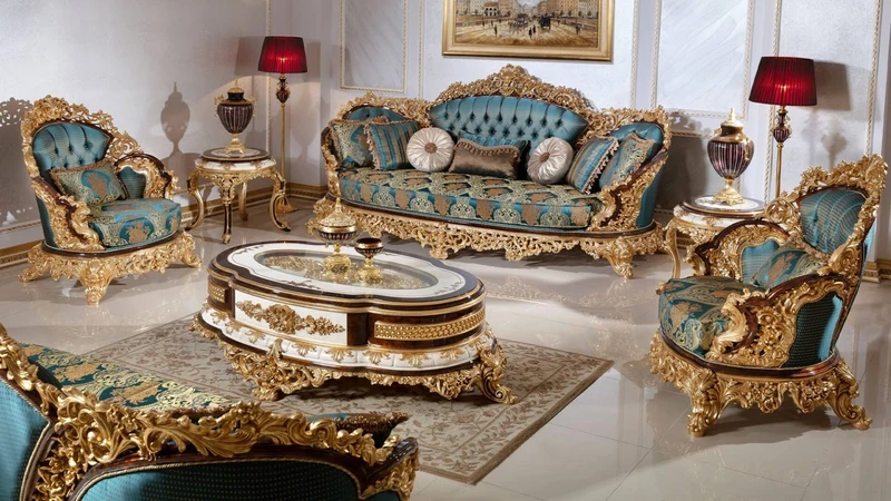 Casa Padrino Luxus Barock Couchtisch Weiß / Braun / Gold - Prunkvoller Massivholz Wohnzimmertisch mit Glasplatte - Barock Wohnzimmer Möbel - Edel & Prunkvoll