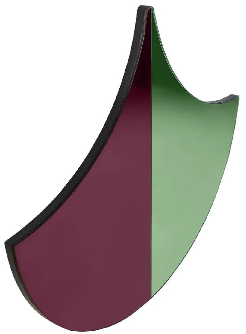 Casa Padrino Designer Wandspiegel Lila / Grün 70 x 3 x H. 62 cm - Garderobenspiegel - Wohnzimmer Spiegel - Luxus Qualität - Designer Möbel