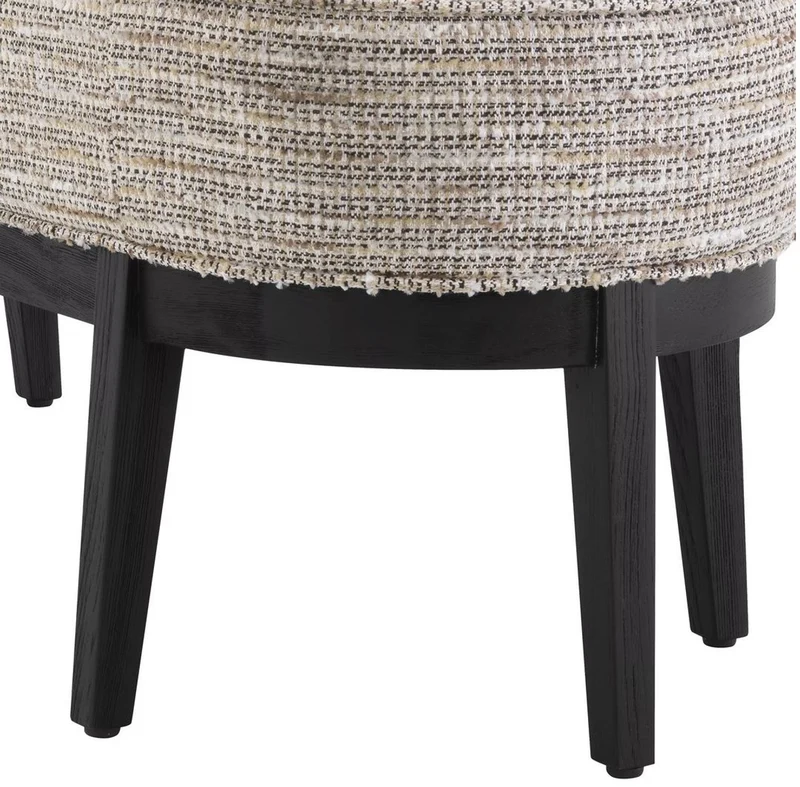 Casa Padrino Luxus Sitzbank Beige / Schwarz 132 x 45 x H. 47 cm - Gepolsterte Wohnzimmer Bank - Wohnzimmer Möbel - Hotel Möbel - Luxus Kollektion