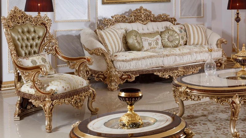 Casa Padrino Luxus Barock Sofa Weiß / Mehrfarbig / Braun / Gold - Prunkvolles Wohnzimmer Sofa mit elegantem Muster - Barock Wohnzimmer & Hotel Möbel - Edel & Prunkvoll