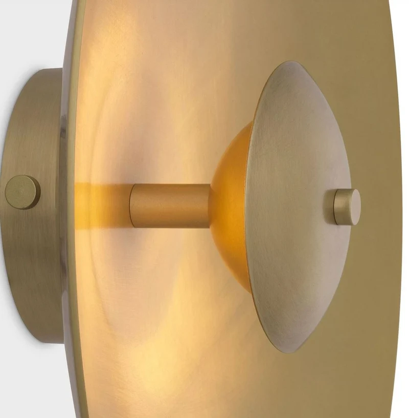 Casa Padrino Luxus LED Wandleuchte Antik Messingfarben Ø 37,5 cm - Runde Metall Wandlampe - Hotel & Restaurant Wandleuchte - Luxus Kollektion