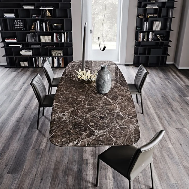 Casa Padrino Luxus Esstisch Schwarz / Schwarz 300 x 120 x H. 75 cm - Esszimmertisch mit hochwertiger Keramik Tischplatte - Moderne Esszimmer Möbel - Luxus Qualität - Made in Italy