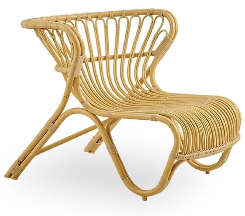 Casa Padrino Luxus Garten Lounge Sessel Naturfarben 79 x 92 x H. 68 cm - Wetterbeständiger Garten & Terrassen Sessel - Garten & Terrassen Möbel - Luxus Qualität