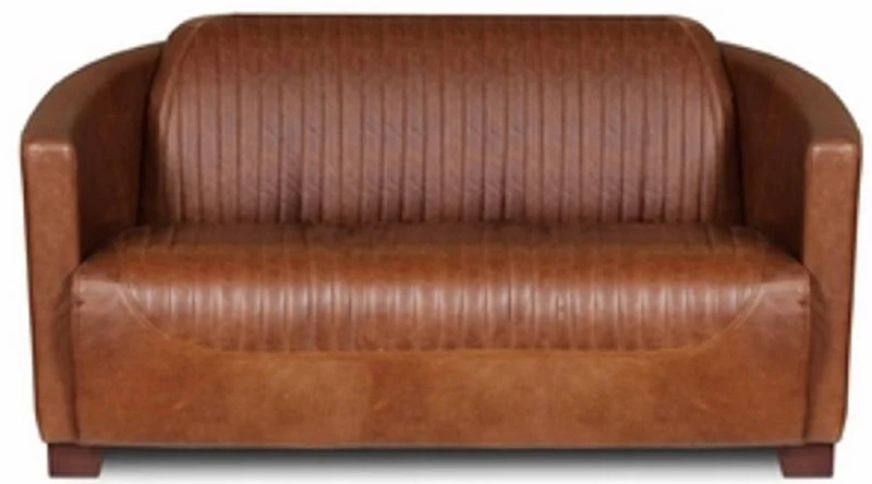 Casa Padrino Luxus Leder 3er Sofa Vintage Braun / Dunkelbraun 182 x 83 x H. 70 cm - Echtleder Wohnzimmer Sofa - Wohnzimmer Möbel - Luxus Kollektion
