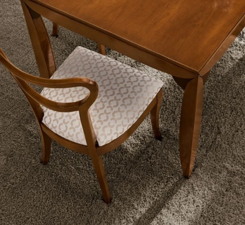 Casa Padrino Luxus Biedermeier Esszimmerstuhl Set Cremefarben / Gold / Braun - Handgefertigtes Küchen Stühle 6er Set - Biedermeier Esszimmer Möbel - Luxus Qualität - Made in Italy