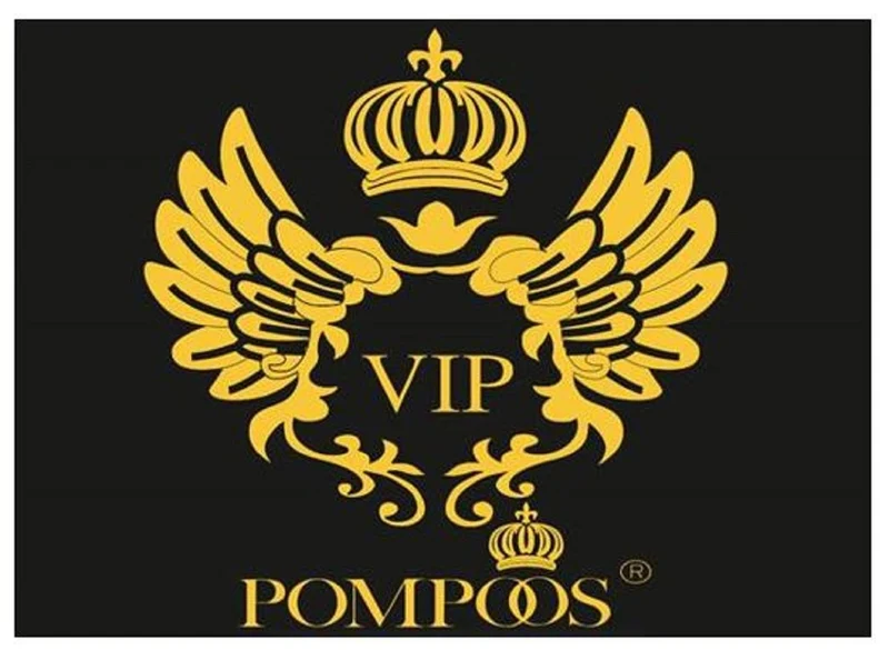 Pompöös by Casa Padrino Luxus Designer Fußmatte von Harald Glööckler Krone VIP Schwarz / Gold 80 x 50 cm - Luxus Deko Accessoires
