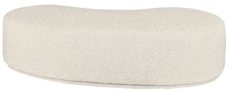Casa Padrino Luxus Sitzbank Cremefarben 149 x 65,5 x H. 41 cm - Gebogene Bank - Wohnzimmer Möbel - Hotel Möbel - Luxus Kollektion