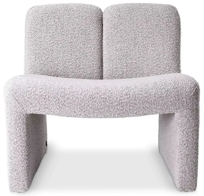 Casa Padrino Designer Sessel Grau 75 x 73 x H. 72,5 cm - Wohnzimmer & Hotel Sessel - Wohnzimmer & Hotel Möbel - Luxus Kollektion
