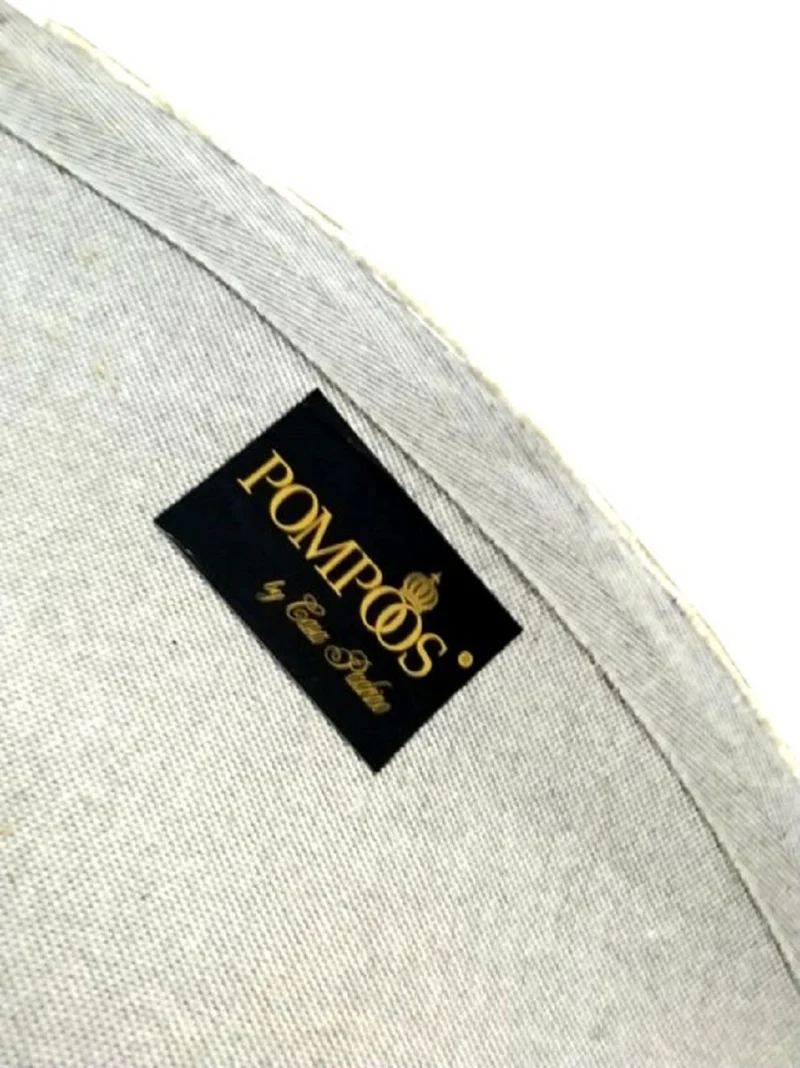 Pompöös by Casa Padrino Luxus Teppich von Harald Glööckler Krone Creme / Gold Ø 260 cm - Runder Barock Design Teppich - Handgewebt aus Wolle