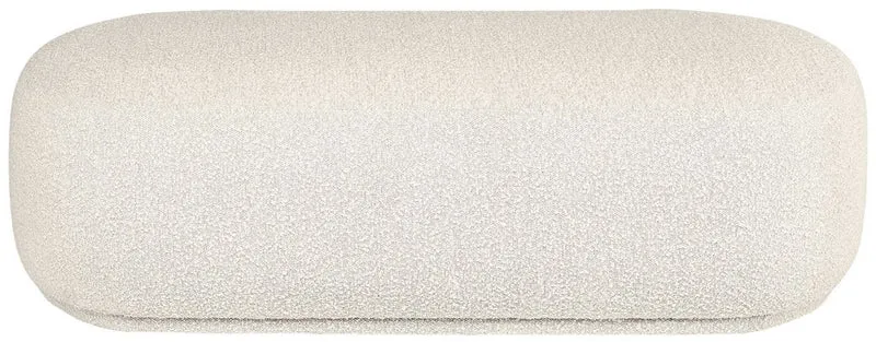 Casa Padrino Luxus Sitzbank Cremefarben 137,5 x 56,5 x H. 38 cm - Gepolsterte Wohnzimmer Bank - Wohnzimmer Möbel - Hotel Möbel - Luxus Kollektion