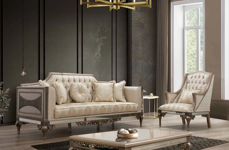 Casa Padrino Luxus Barock Sessel - Handgefertigter Wohnzimmer Sessel im Barockstil - Barock Wohnzimmer & Hotel Möbel - Edel & Prunkvoll