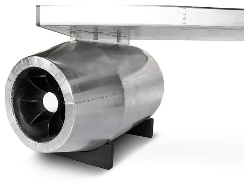 Casa Padrino Vintage Flieger Schreibtisch Silber 230 x 120 x H. 80 cm - Aluminium Flugzeug Design Bürotisch - Aluminium Flugzeug Büro Möbel