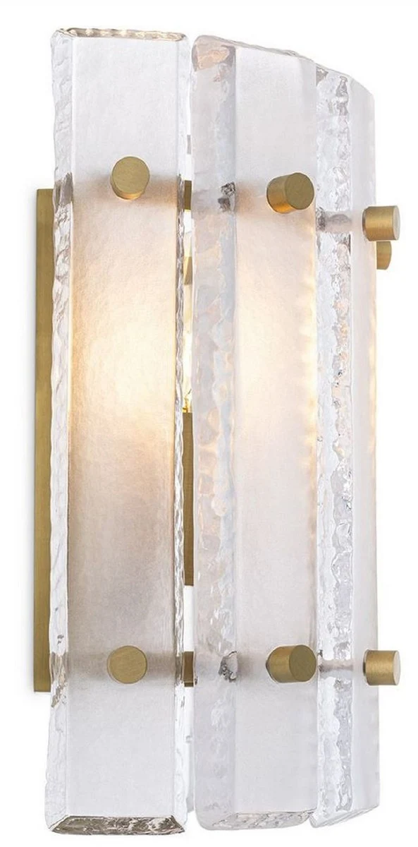 Casa Padrino Luxus Wandleuchte Antik Messingfarben 22 x 13 x H. 26 cm - Wohnzimmer Wandleuchte - Hotel Wandleuchte - Luxus Kollektion