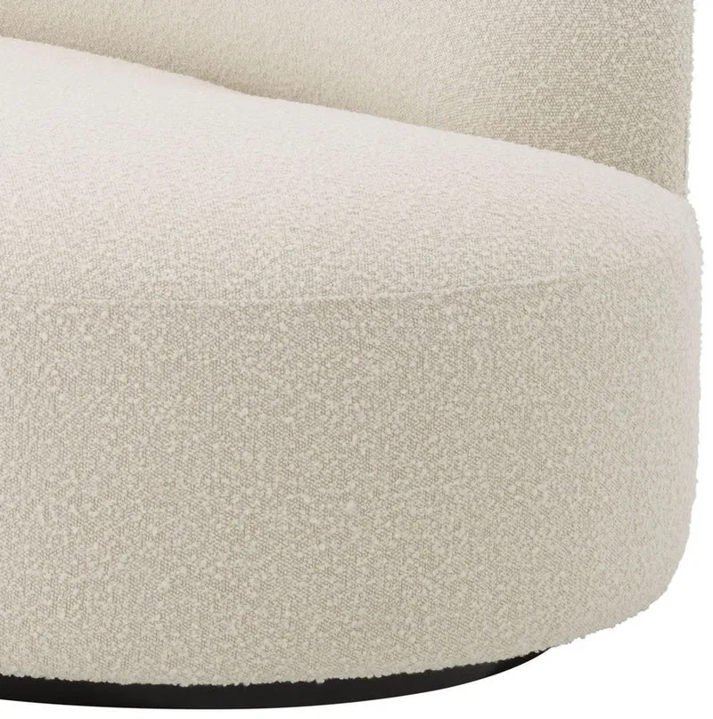 Casa Padrino Luxus Sofa Creme / Schwarz 230 x 110 x H. 68 cm - Gebogenes Wohnzimmer Sofa - Hotel Sofa - Luxus Qualität