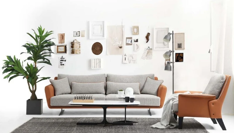 Casa Padrino Luxus Sofa Grau / Braun / Schwarz 230 x 100 x H. 80 cm - Modernes Wohnzimmer Sofa - Hotel Sofa - Luxus Möbel