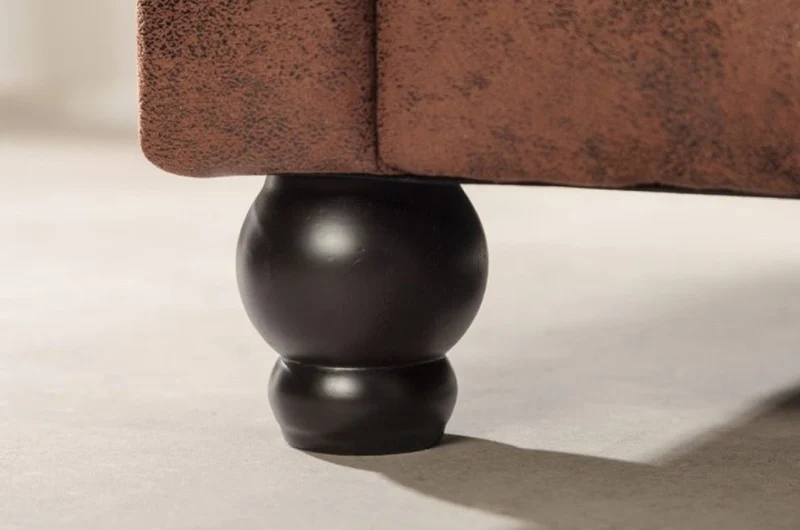 Casa Padrino Chesterfield Ecksofa Links Antik Braun - Microfaser Wohnzimmer Sofa - Chesterfield Wohnzimmer Möbel