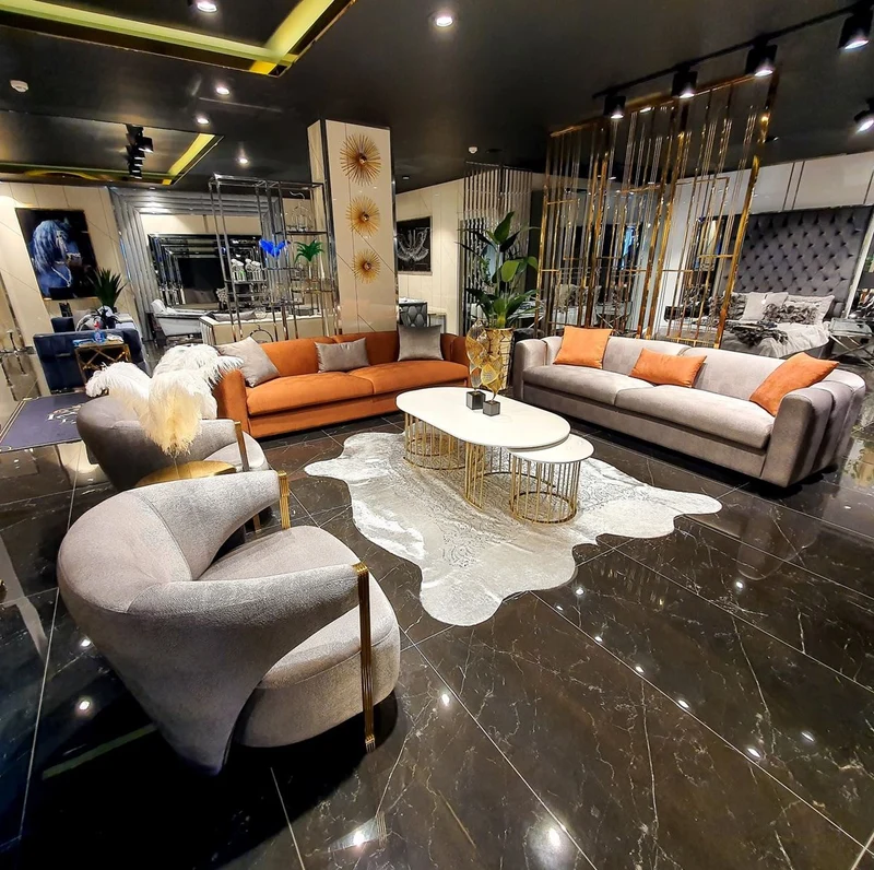 Casa Padrino Luxus Sofa Silber / Gold 240 x 95 x H. 85 cm - Wohnzimmer Sofa - Hotel Sofa - Luxus Möbel
