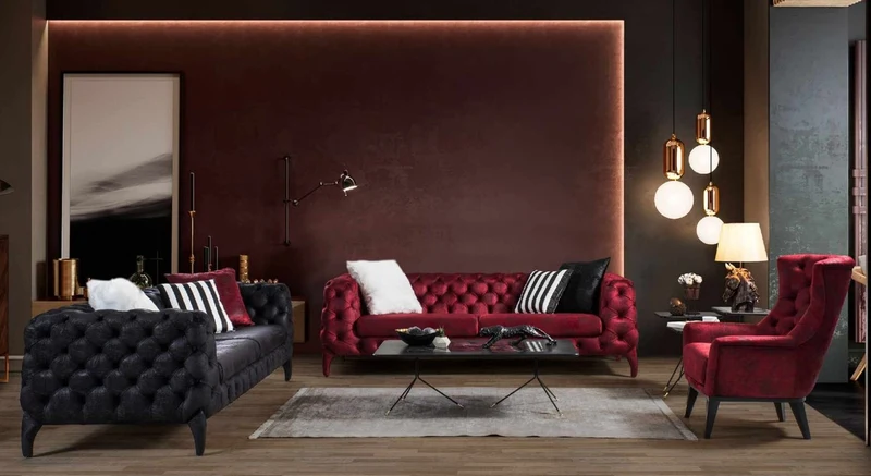 Casa Padrino Luxus Chesterfield Sofa Schwarz 235 x 98 x H. 72 cm - Wohnzimmer Sofa - Chesterfield Wohnzimmer Möbel