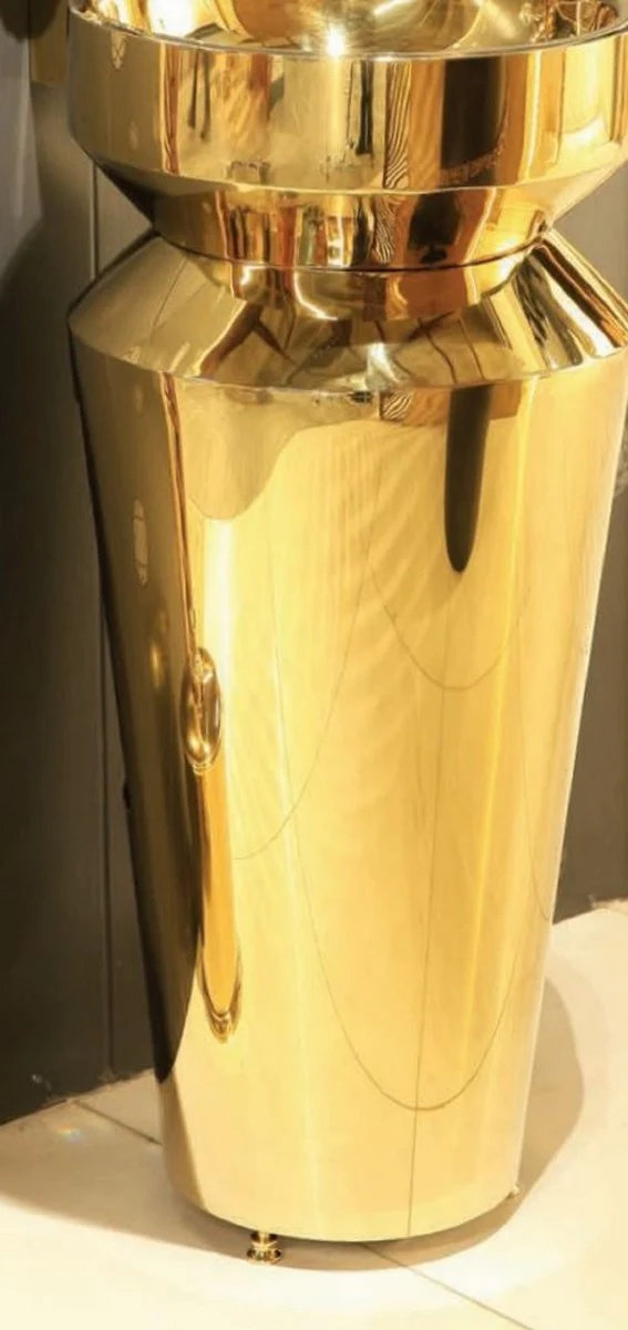 Casa Padrino Luxus Edelstahl Waschtisch Gold 40 x H. 86 cm - Goldene Badezimmer Möbel - Hotel & Restaurant Kollektion - Luxus Qualität