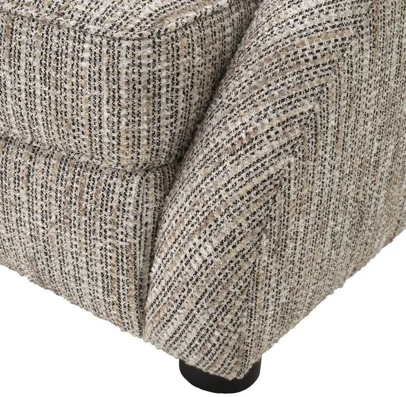 Casa Padrino Luxus Sessel Beige / Schwarz 88 x 80 x H. 65 cm - Wohnzimmer Sessel - Luxus Wohnzimmer Möbel