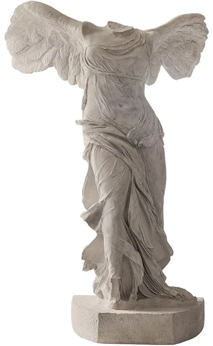 Casa Padrino Luxus Jugendstil Skulptur Grau 106 x 98 x H. 320 cm - Handgefertigte Keramik Statue - Garten Deko Figur - Hotel Deko - Barock & Jugendstil Deko Accessoires