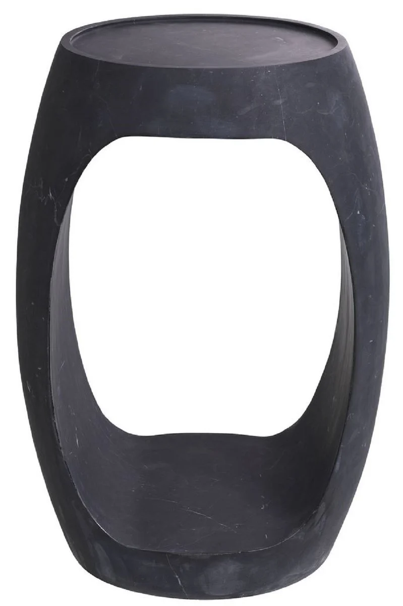 Casa Padrino Luxus Marmor Beistelltisch Schwarz 37 x 29 x H. 55,5 cm - Marmor Möbel - Luxus Qualität